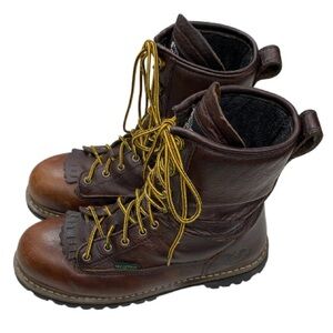 Georgia Boot Men’s 9” Logger Steel Toe Waterproof Work Boots Size 10 EUC